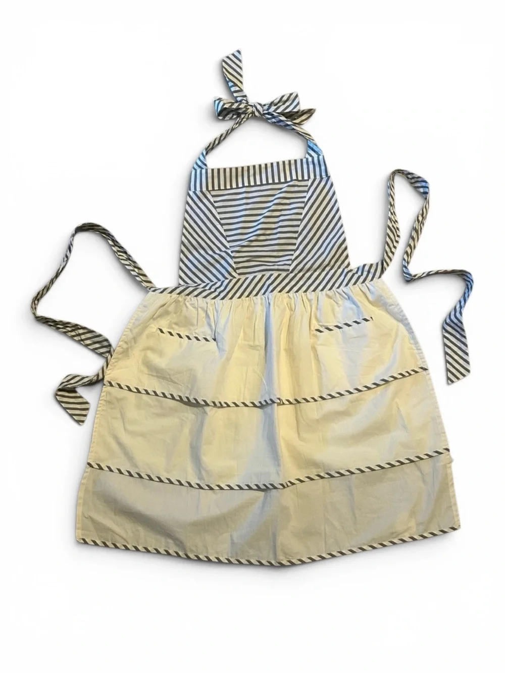 Anthropologie Pinstripe Tiered Pinafore Apron